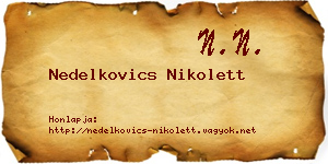 Nedelkovics Nikolett névjegykártya